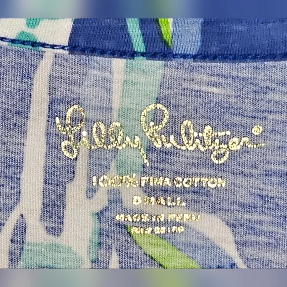 LILLY PULITZER V Neck Palmira Dress Blue Crush Bamboom Size Small. - Picture 7 of 7